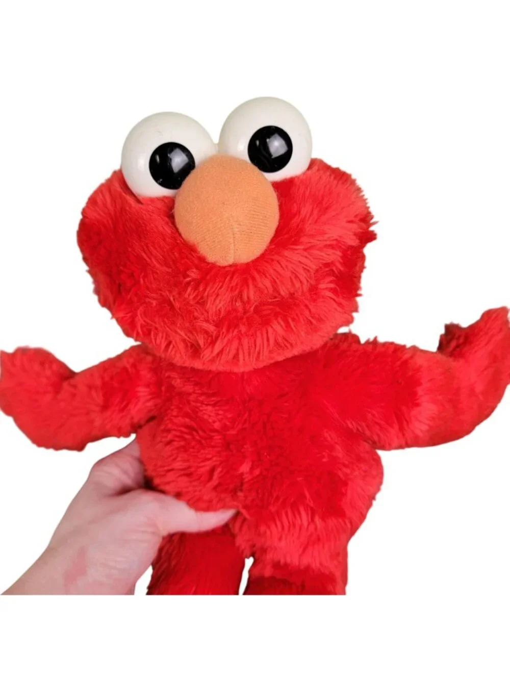 Vintage 1997 Talking Elmo Stuffed Animal 14 inch Red Fuzzy Toy 90s Retro Child
